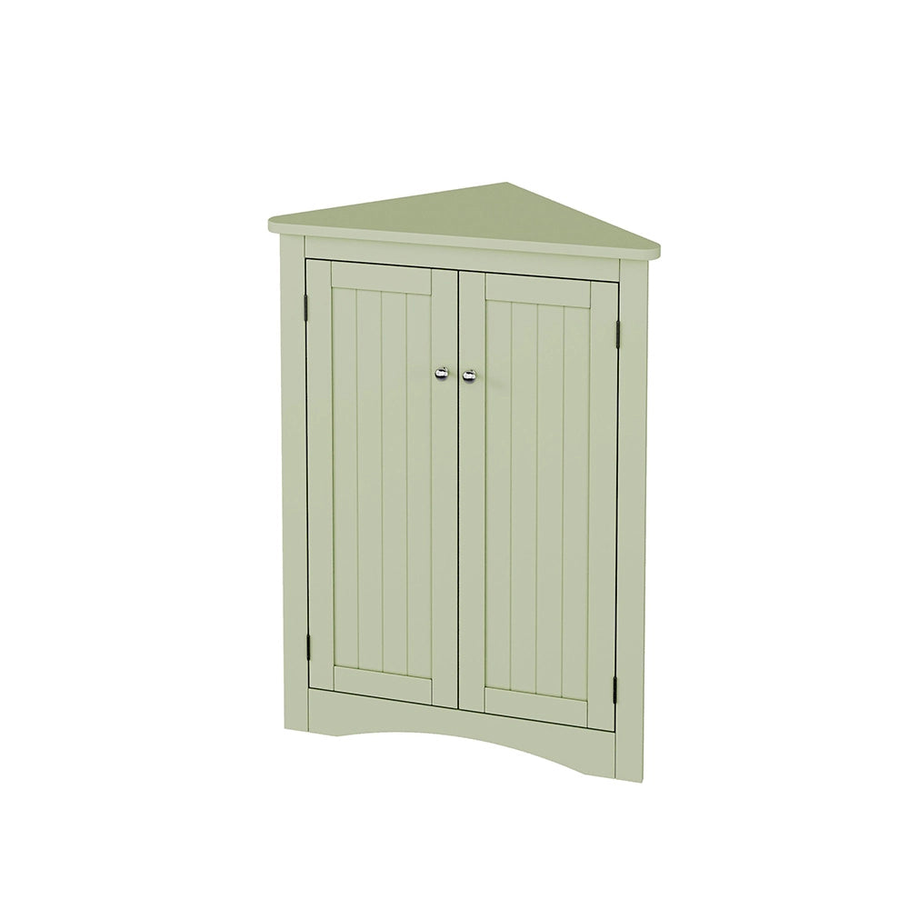 Armadio angolare per bagno - Xylo - 61,5x90 cm - Verde - 2 ante 3 ripiani