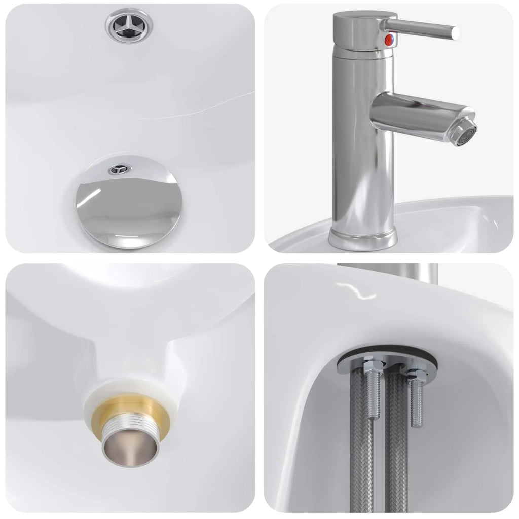 Set di mobili per il bagno 5 pz Bianco 3406887