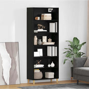 Credenza-Buffet-Armadio da cucina Rovere Nero 69,5 x 32,5 x 180 cm Legno multistrato 878169