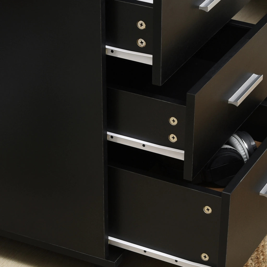 Cassettiera con ruote ¨C Minimal ¨C Nero 40x40x61,5 cm