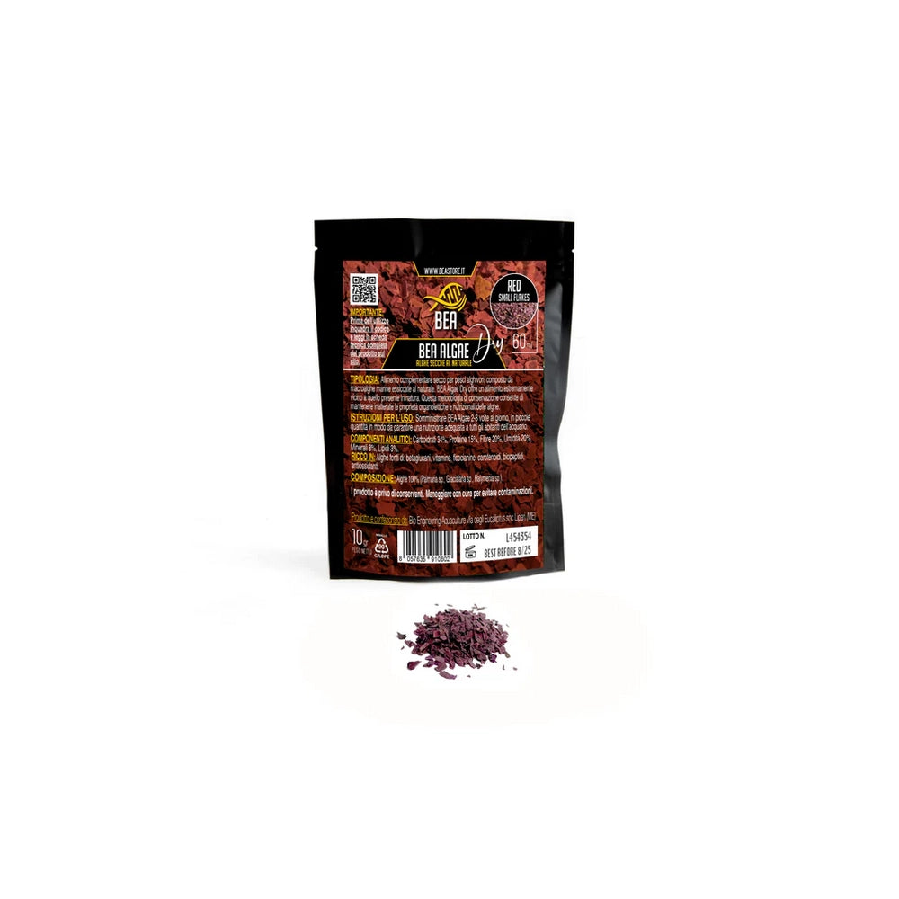 BEA Algae Dry Red Small Flakes 60ml - macroalghe marine essiccate al naturale