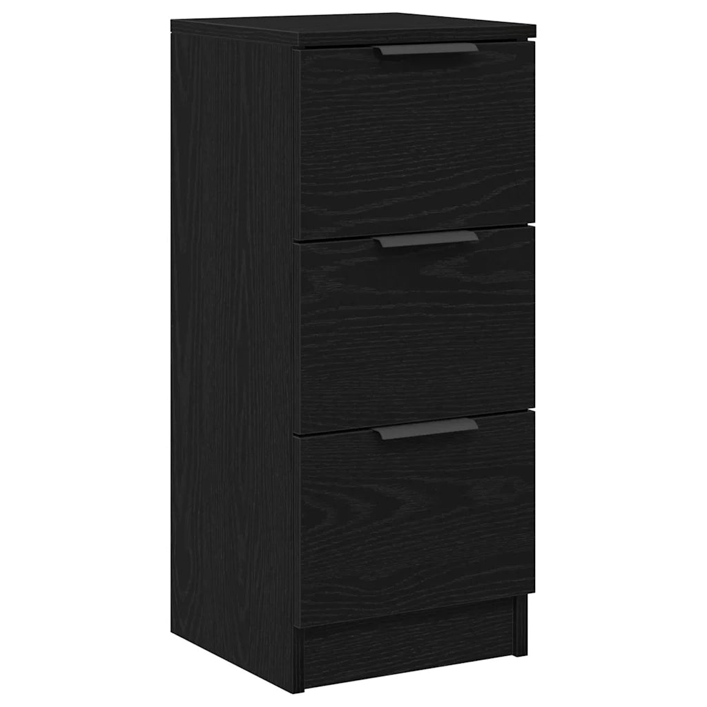 Credenza Rovere Nero 30 x 30 x 70 cm Legno multistrato 862774
