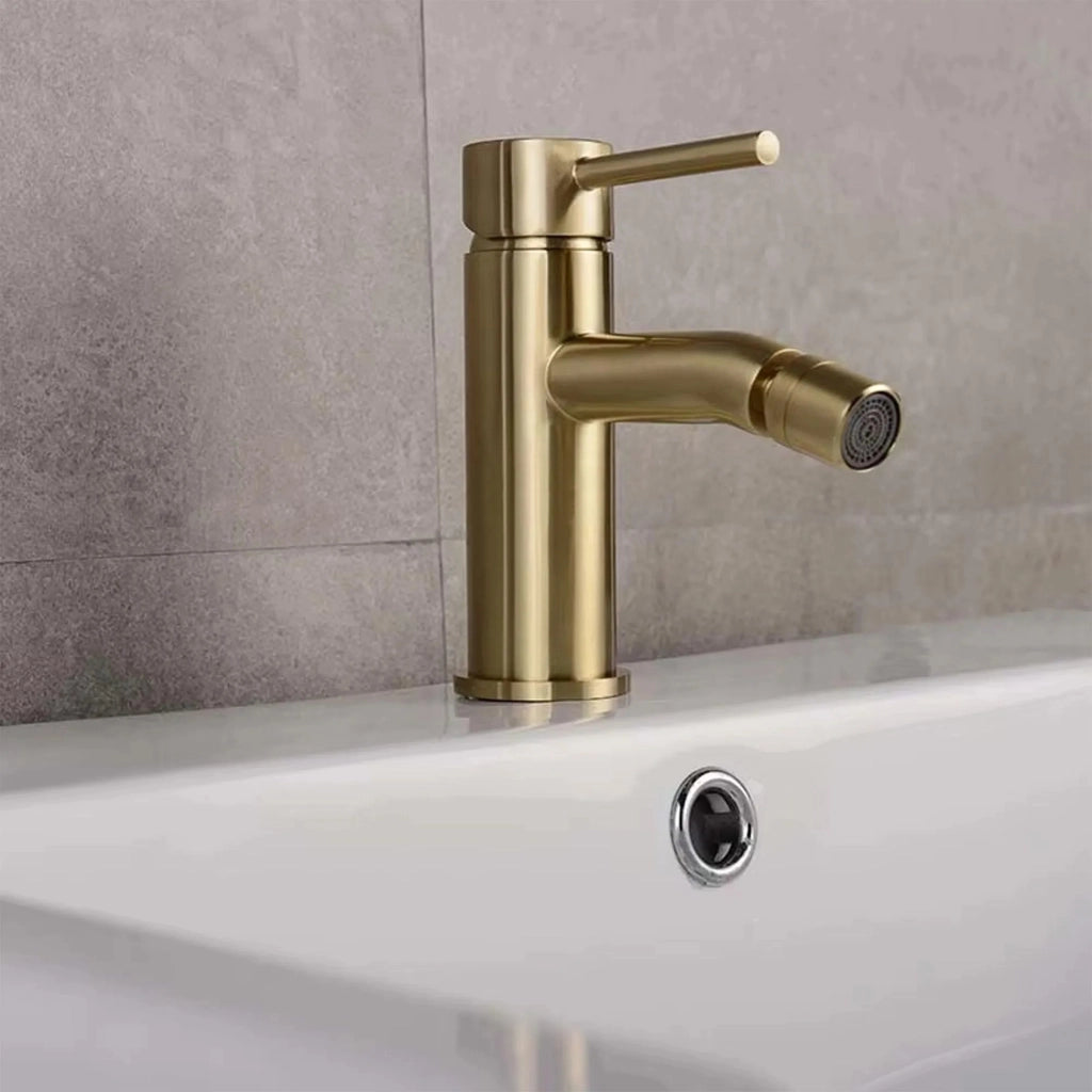 Rubinetto Da Bidet Rea Lungo Gold Brush
