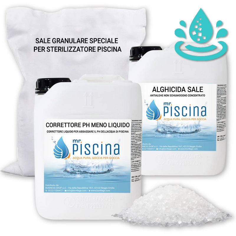 Kit mix per mantenimento piscina al SALE Volume piscina: Da 30 a 55 m³