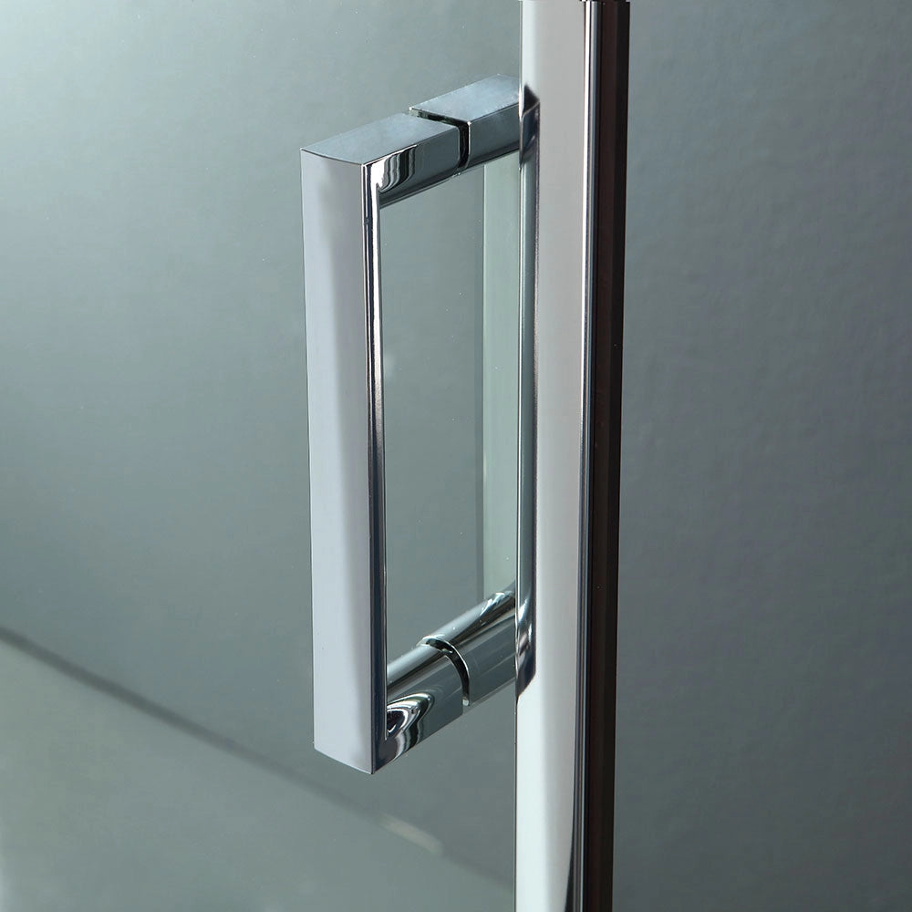 Porta doccia nicchia 110 cm cristallo trasparente