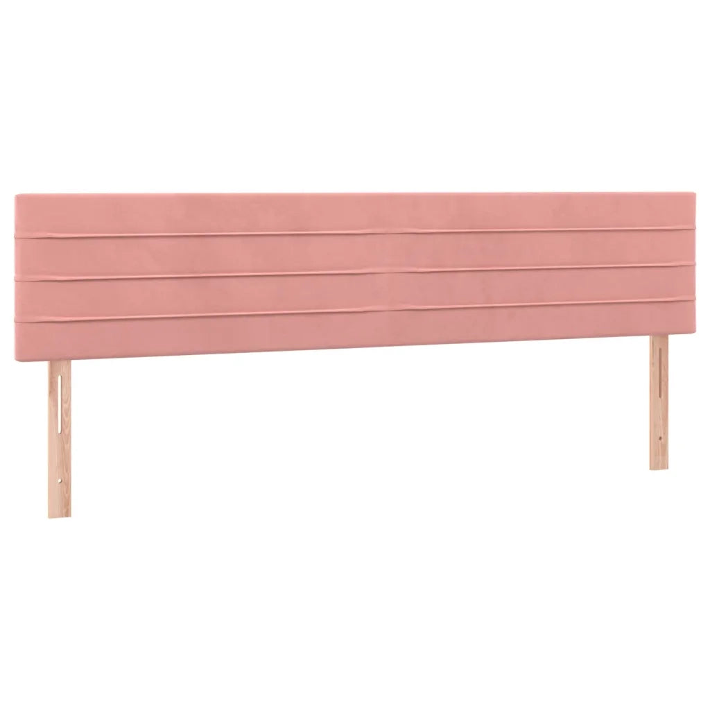Letto a Molle con Materasso e LED Rosa 160x200 cm in Velluto 3134476