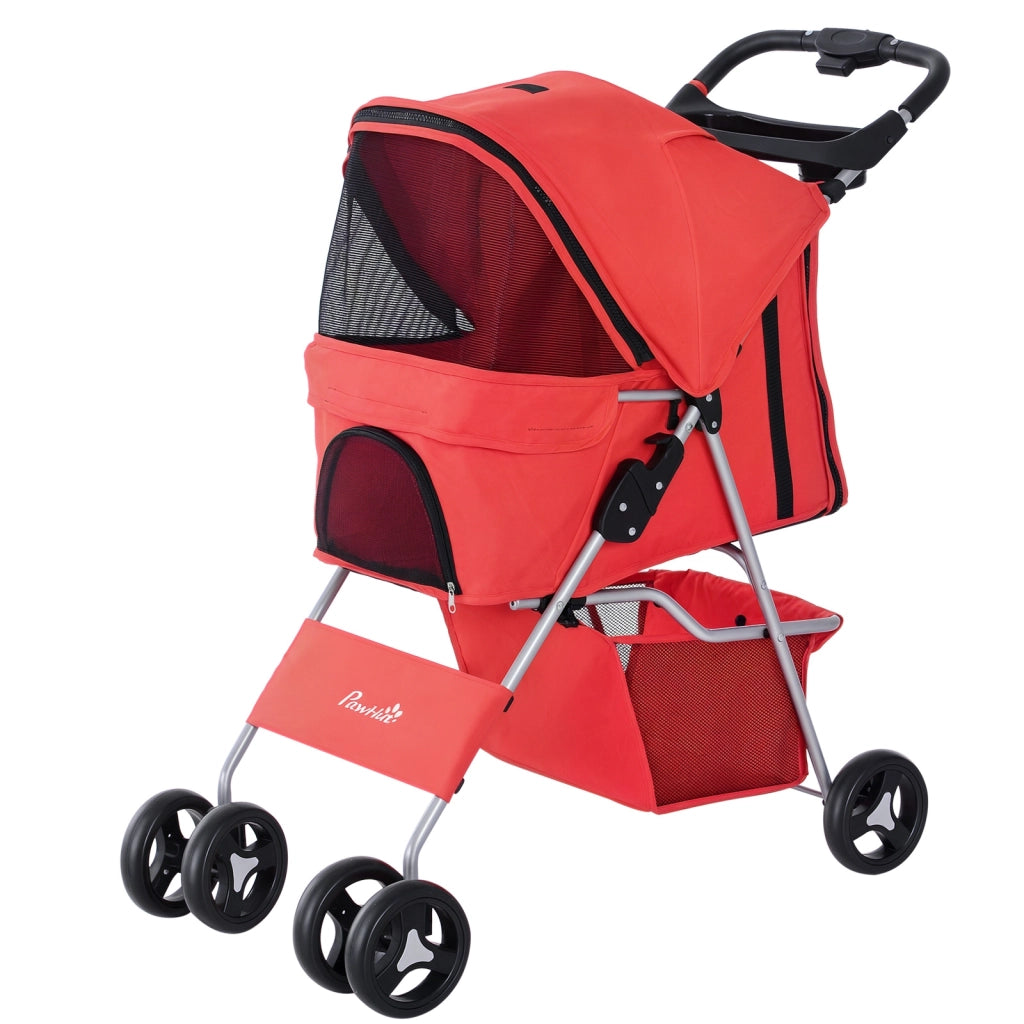 Carrozzina Pieghevole per Cani ¨C Minimal ¨C Rosso, 10 kg