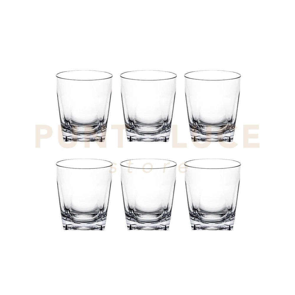 TUMBLER BICCHIERI BASSI SET 6 PEZZI TRASPARENTI