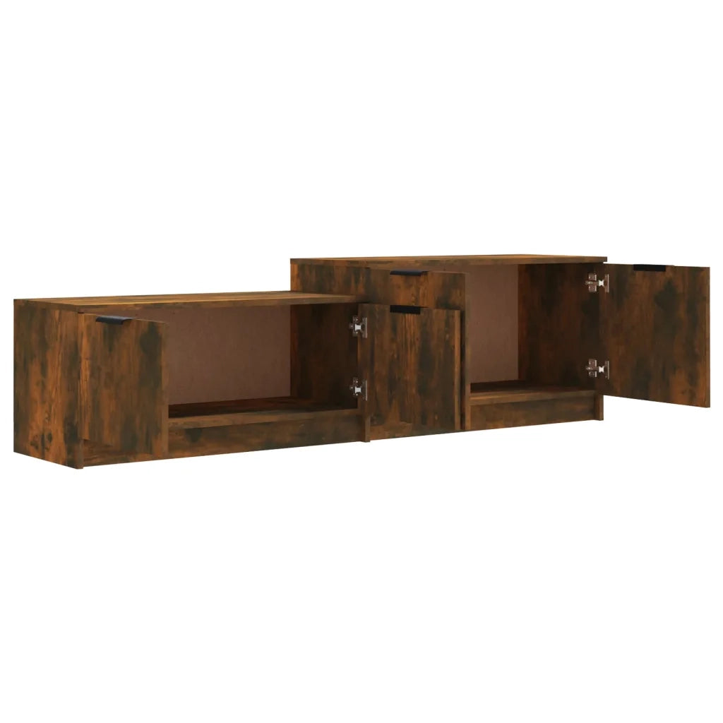 Mobile TV-Credenza per TV-Console TV Rovere Fumo 158,5x36x45 cm in Legno Multistrato