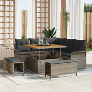 Set Divano da Giardino con cuscino con cuscino 8 pcs Grigio 3364078