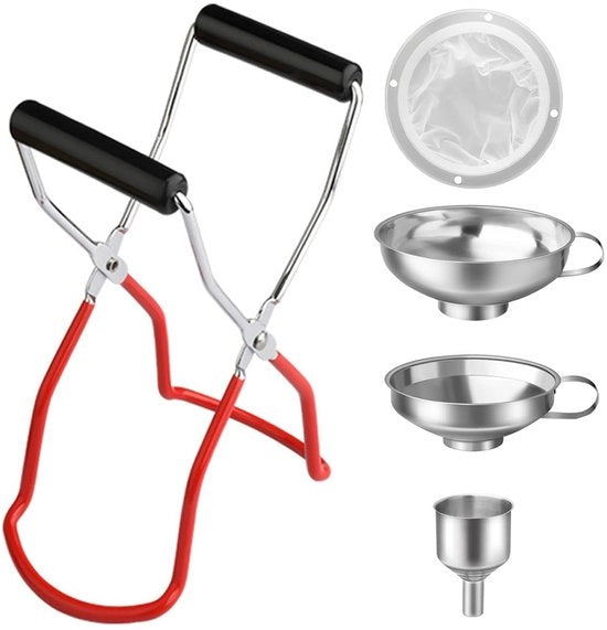 Impastatrice per cucina in acciaio inossidabile - Set multifunzionale per impastare - Lifter per contenitori in vetro - Filtro - Sostenibile - Facile da pulire - Set per impastare