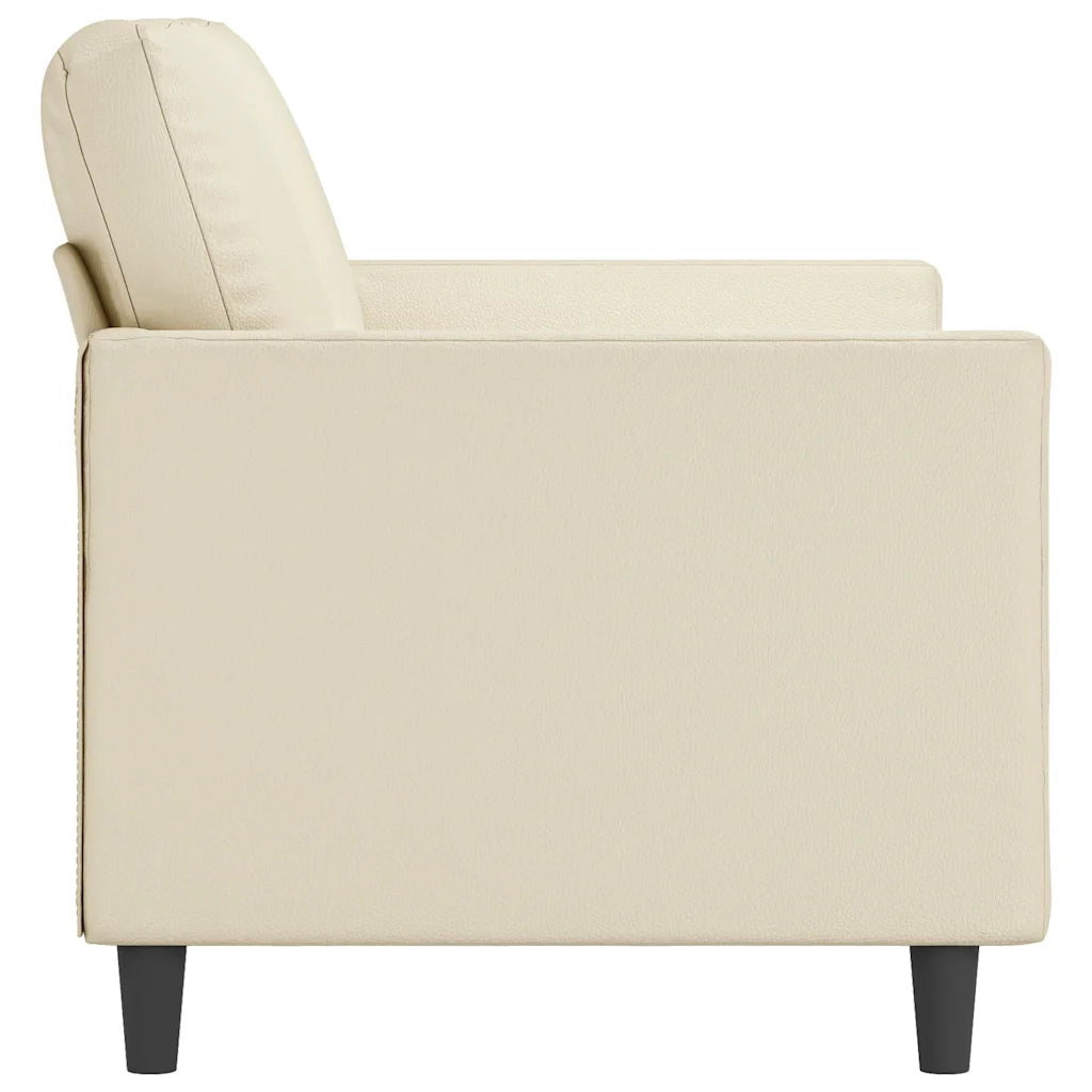 Divano a 2 Posti-Sofa 2 Posti Crema 120 cm in Similpelle 218555