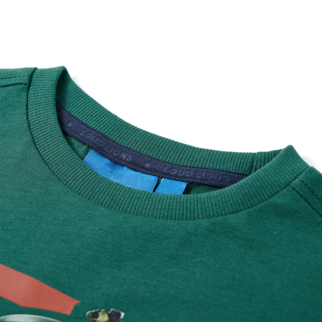 Maglietta per Bambini Maniche Lunghe Verde 128