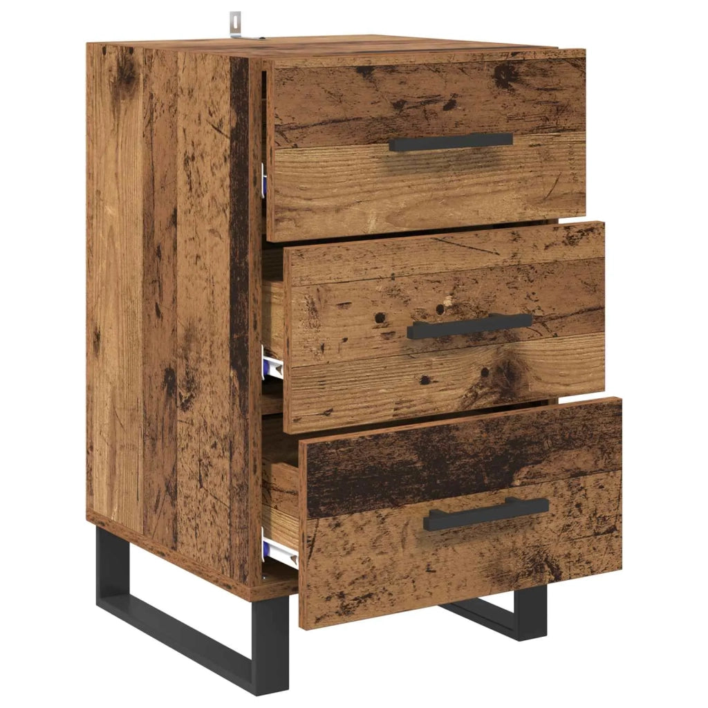 Armadio da Notte con cassetto Legno vecchio 40 x 40 x 66 cm 882143