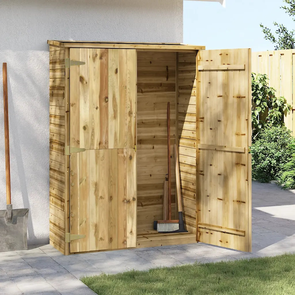 Rimessa Attrezzi da Giardino 123x50x171cm in Pino Impregnato 46361