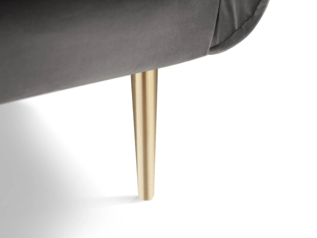 Cosmopolitan Design - Poltrona "Vienna" in velluto grigio chiaro 