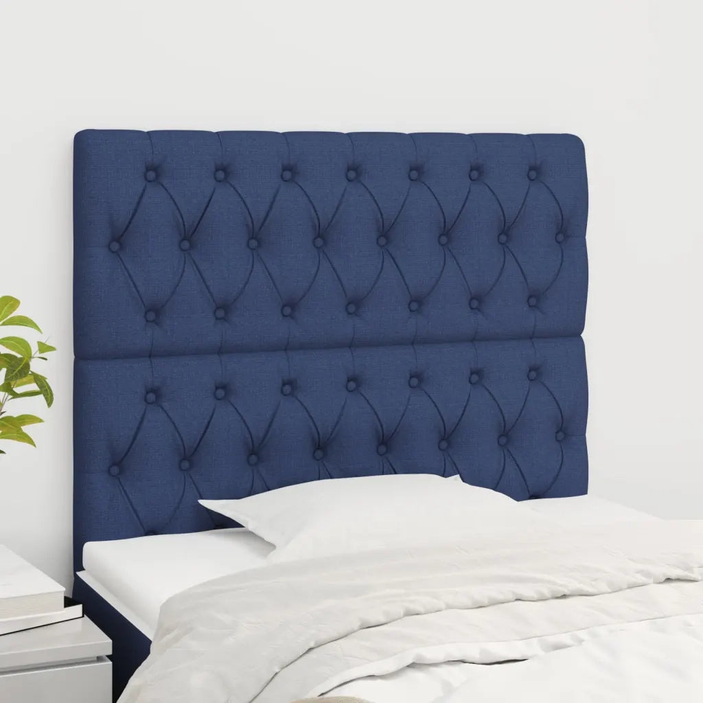 Testiera | Testata Blu 90x7x118/128 cm Tessuto