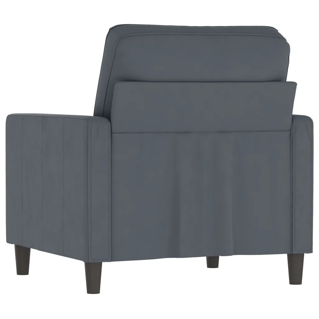 Poltrona | Sedia Relax Grigio Scuro 60 cm Velluto