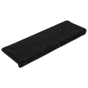Tappetini per scale 30 pz 65x21x4 cm Nero Bordo rettangolare 3365826