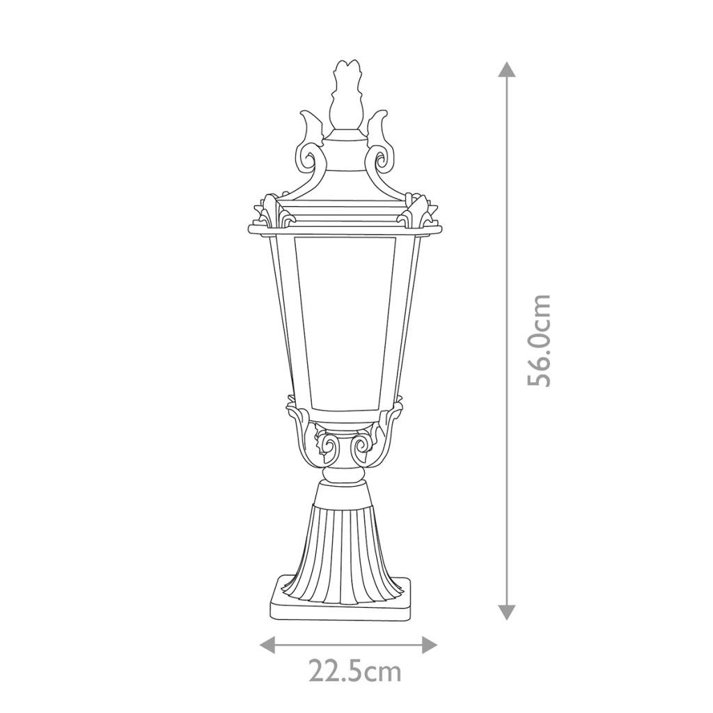 Lampada esterno Baltimore Elstead E27 60W IP44 bronzo