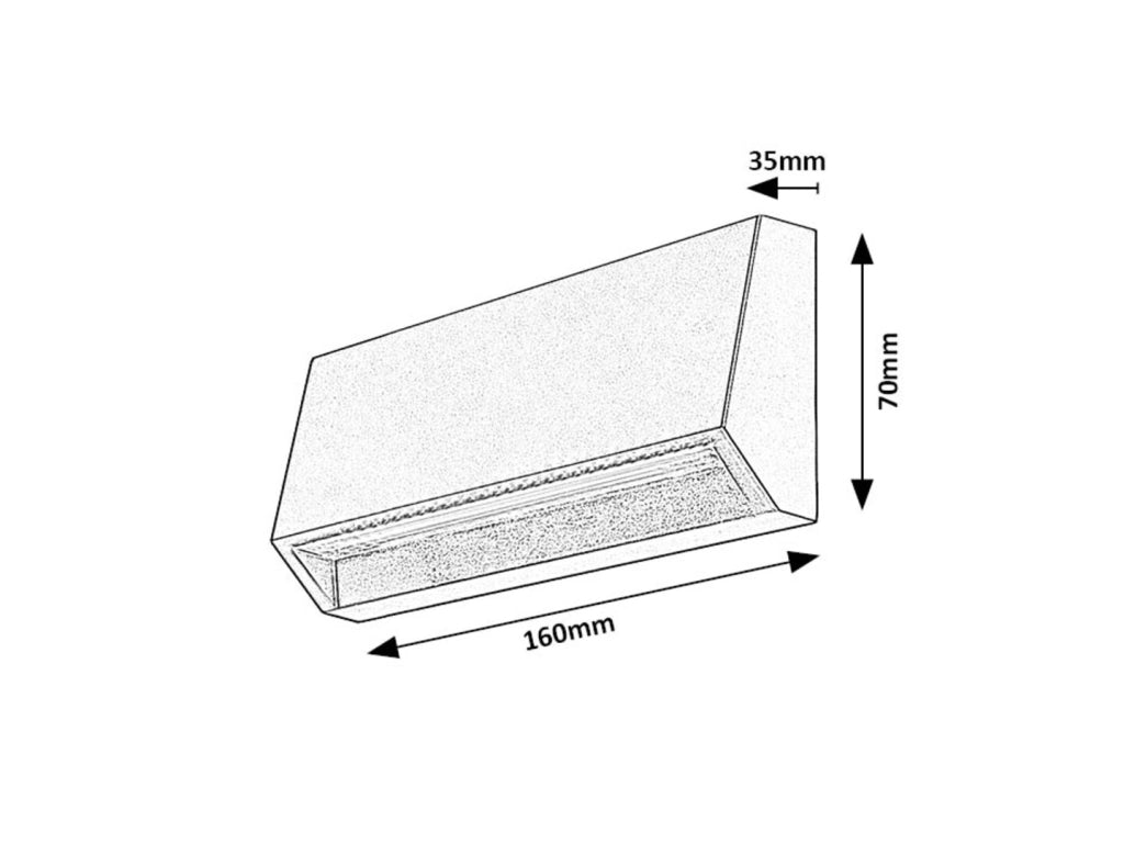 Applique esterna Rabalux Ibar LED 3W nera IP54 3000K