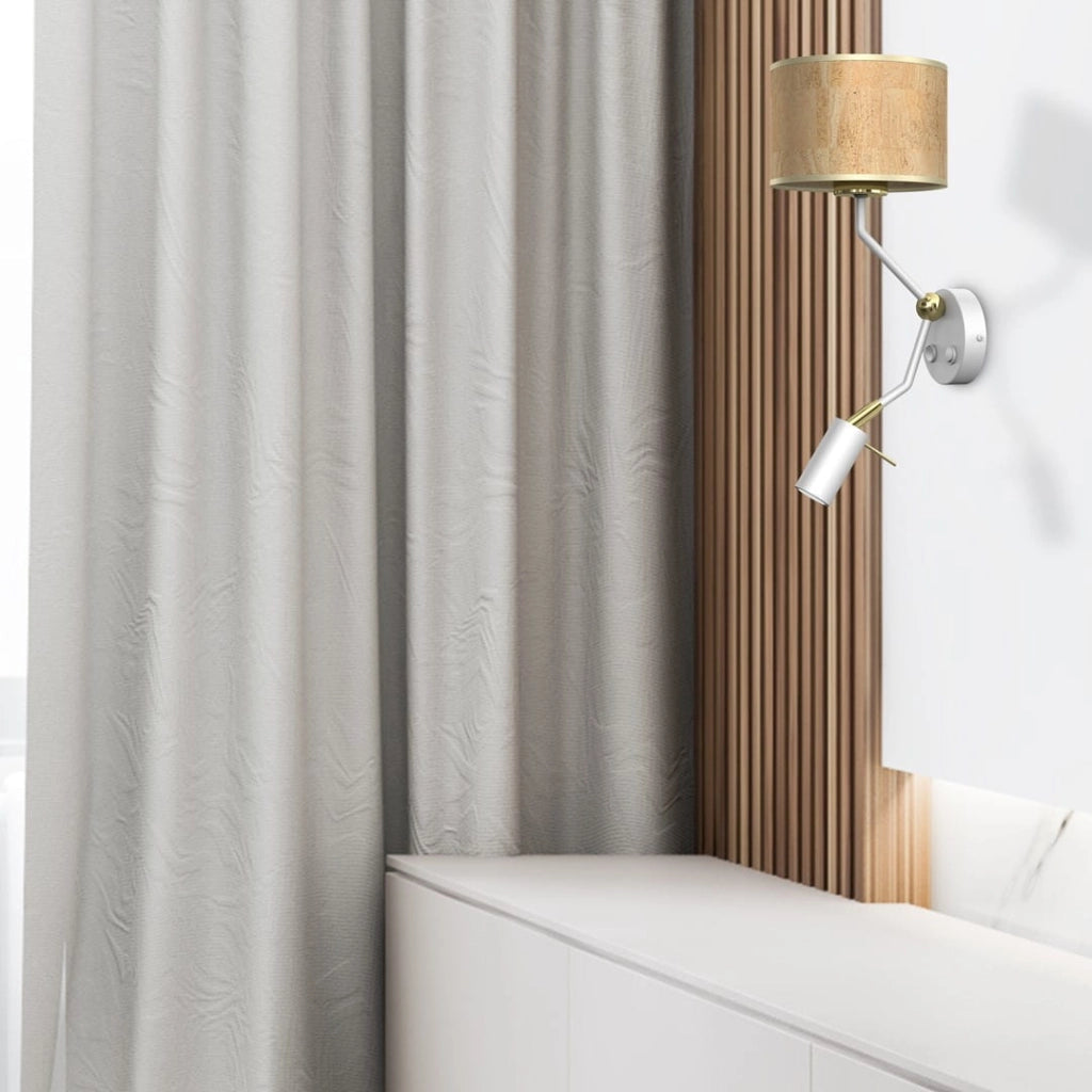 Applique CORK in sughero con luce lettura E27/GU10 Milagro