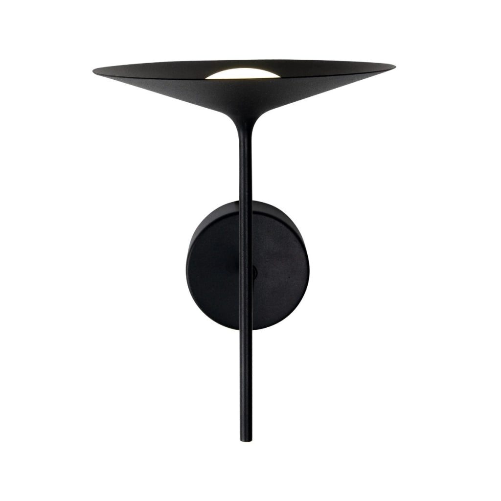 Applique HANA rotonda minimal nera LED 6W 3000K Maxlight