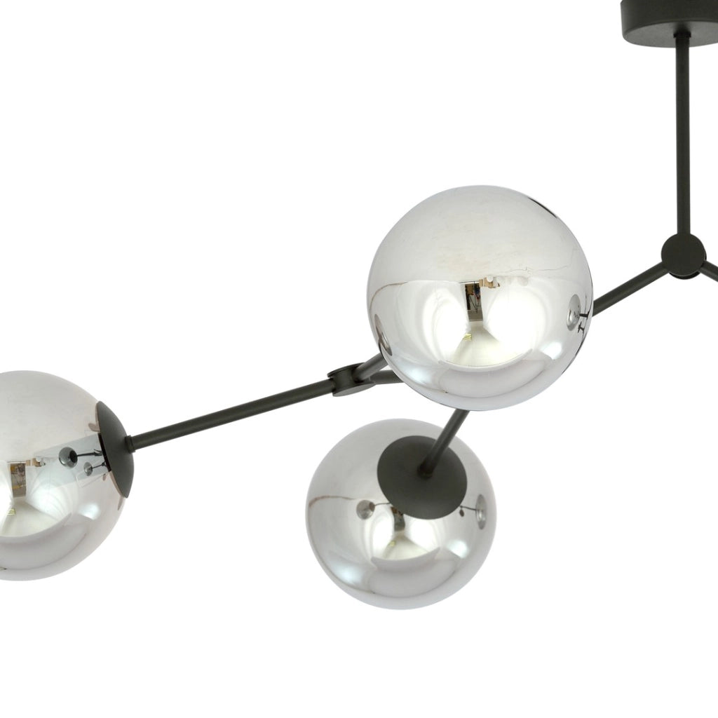 Lampadario Emibig SPACE 6xE14 vetro nero/cromo 108cm