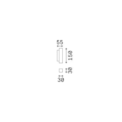 Lampada Da Parete Look 2 Luci Led Nero 9W Ip20