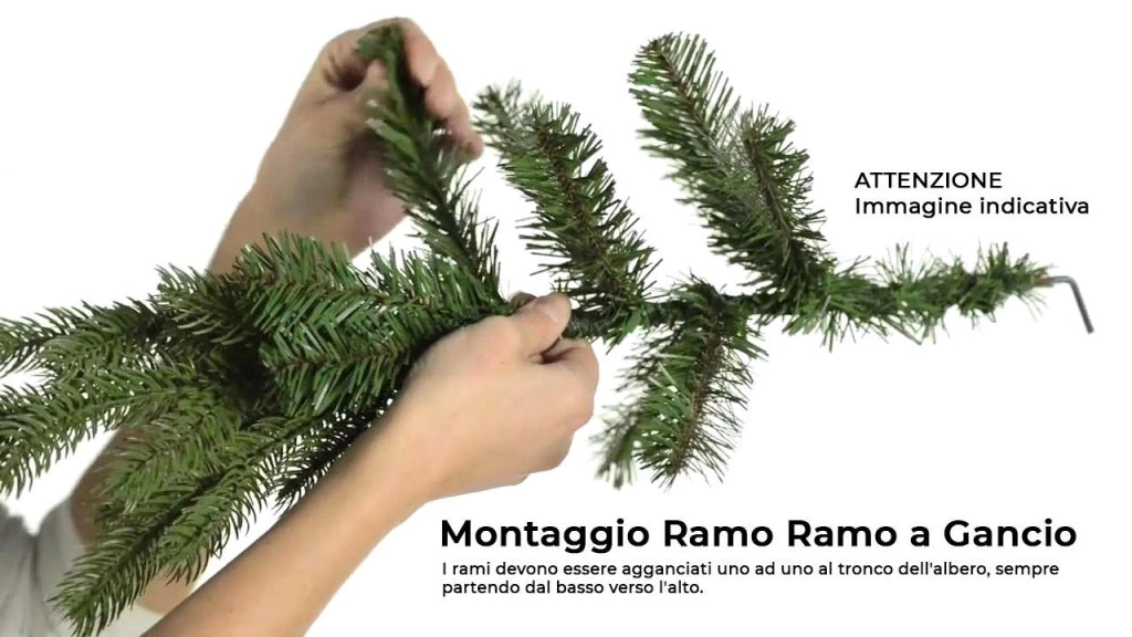 Albero di Natale Artificiale Innevato 180 cm 574 Rami Verde