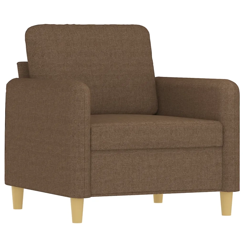 Set di Divani 4 pz con Cuscini Marrone in Tessuto 3202081