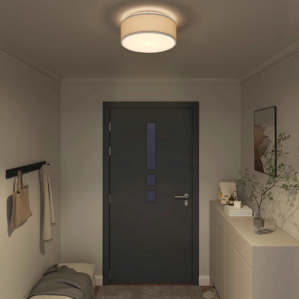 Lampada da soffitto Grigio 38 x 38 x 13,5 cm Tessuto 42001208