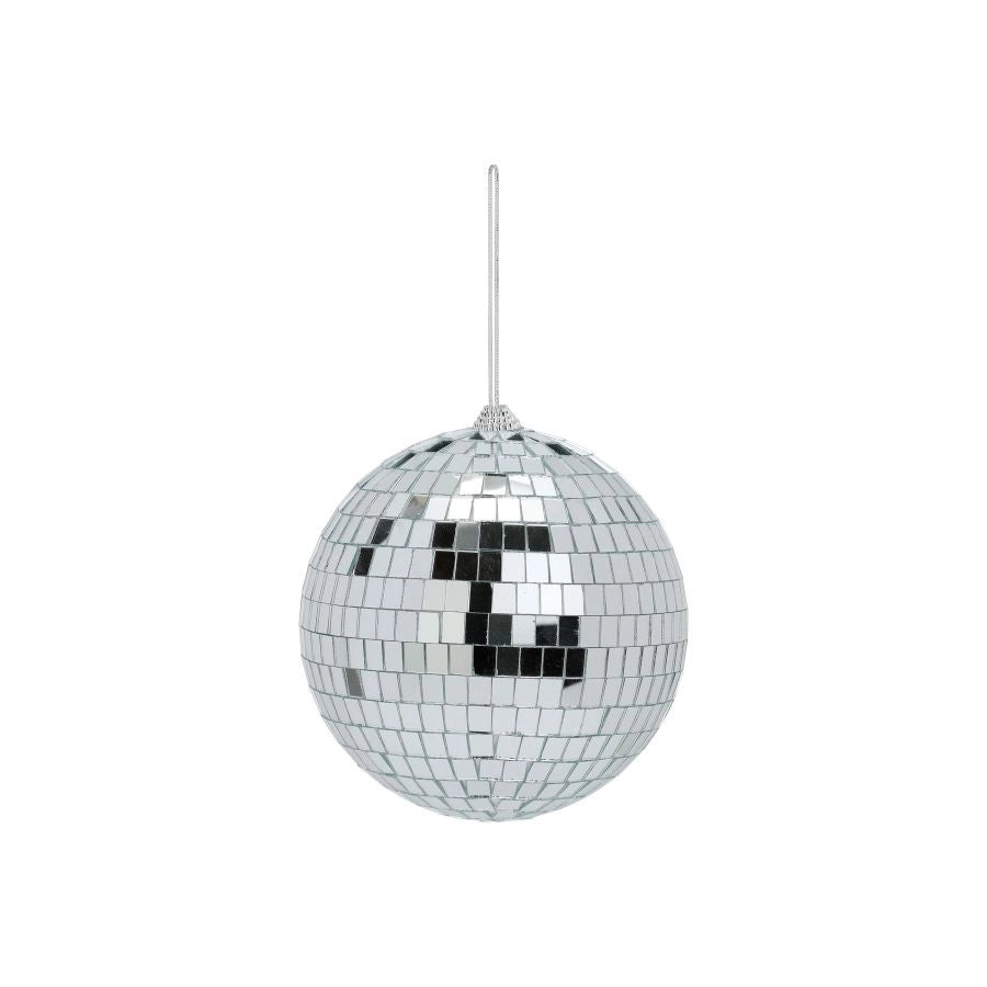 PALLA DISCO PARTY IN VETRO ARGENTO 15.50 CM