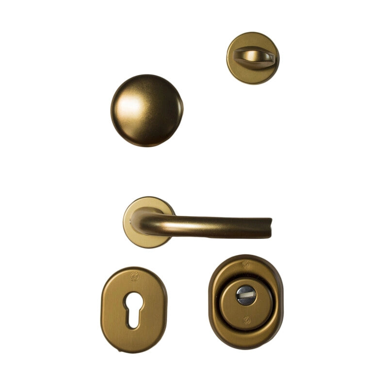 C KIT ACCESSORI BRONZO P/PORTA BLINDATA CILINDRO EUROPEO- 1,0 pz