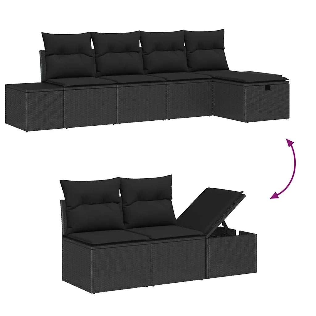 Set di divani con cuscino 6 pcs polyrattan
