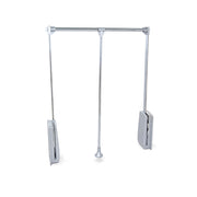 Appendiabiti per armadio Hang, larghezza regolabile 450-600 mm, Acciaio e Tecnoplastica, Verniciato nero