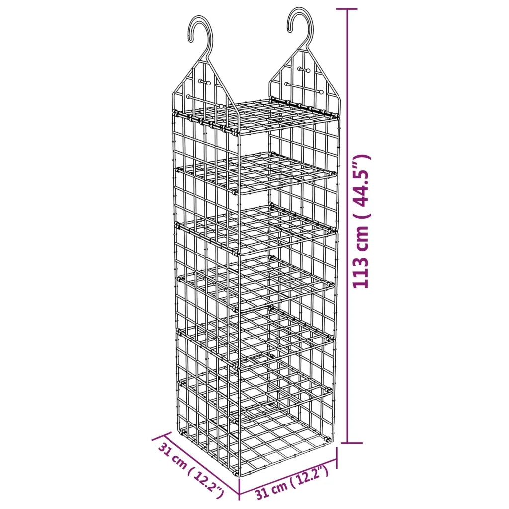 Organizer per Armadio da Appendere con 7 Ripiani CFW7458951