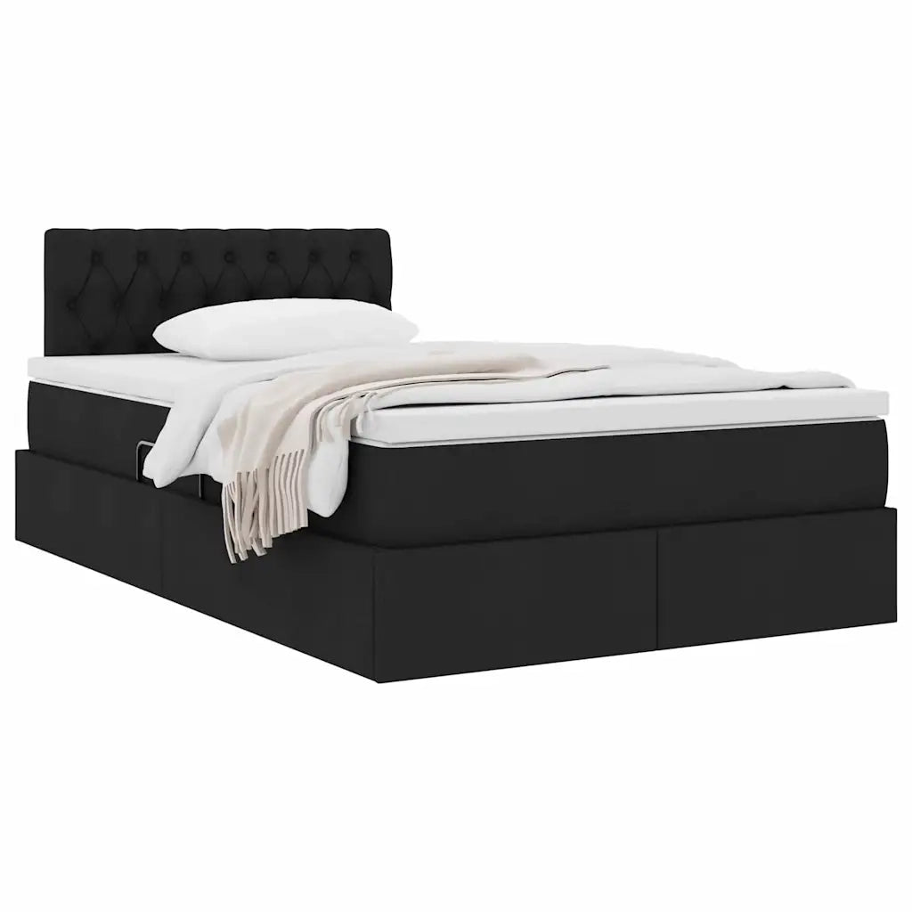 Letto con contenitore e materasso Nero 120 x 200 cm 3370565