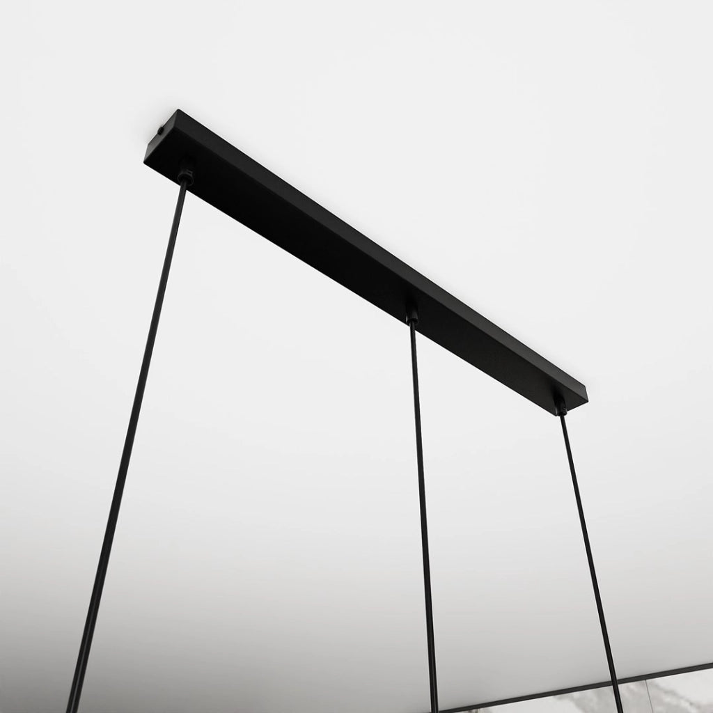 Emibig lampadario ISTAR 3 3xE27 vetro trasparente nero