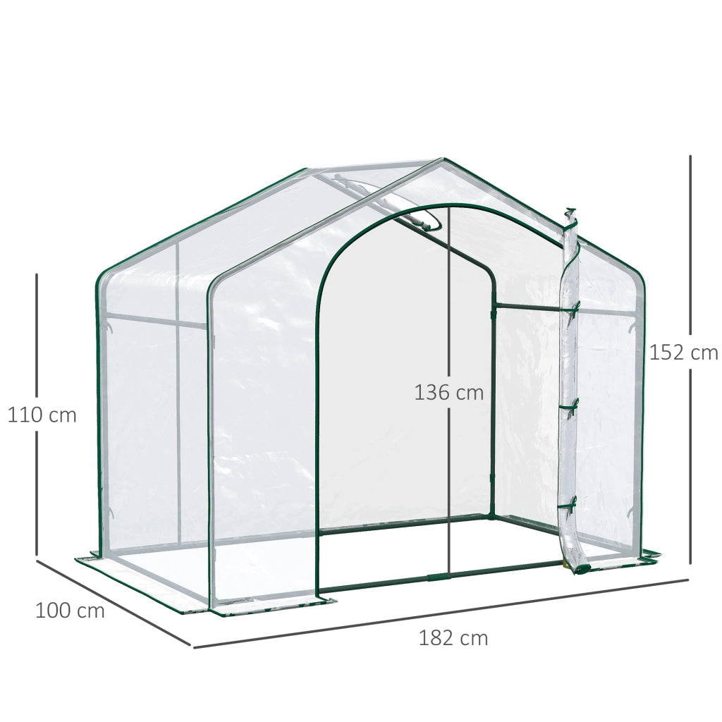 Serra da Giardino ¨C zephmum ¨C Plastica e Acciaio 180x100x152 cm Trasparente