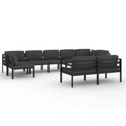 Set di mobili da giardino per esterni 9 pezzi con cuscini alluminio antracite 02_0017893