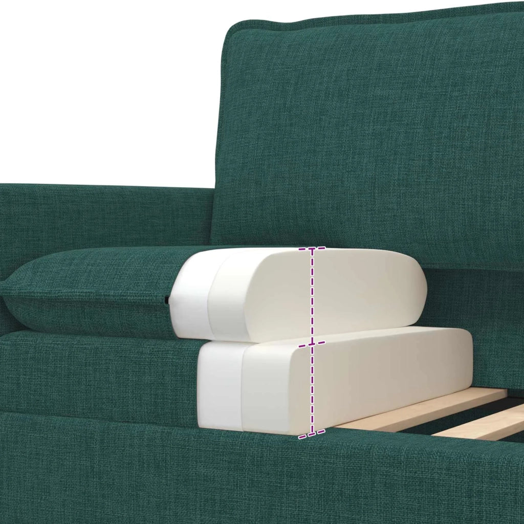 Set di divani 2 pz Verde Scuro Tessuto 3417123