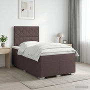 Letto box spring con materasso Marrone Scuro 120 x 190 cm 3453370