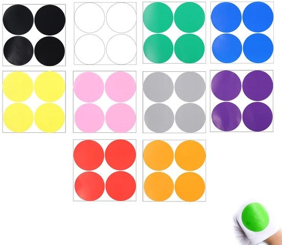 Etichette Sticker Ronde 40 pezzi - A5 - 10 Colori - Autoadesive - Adatte per Etichettatura