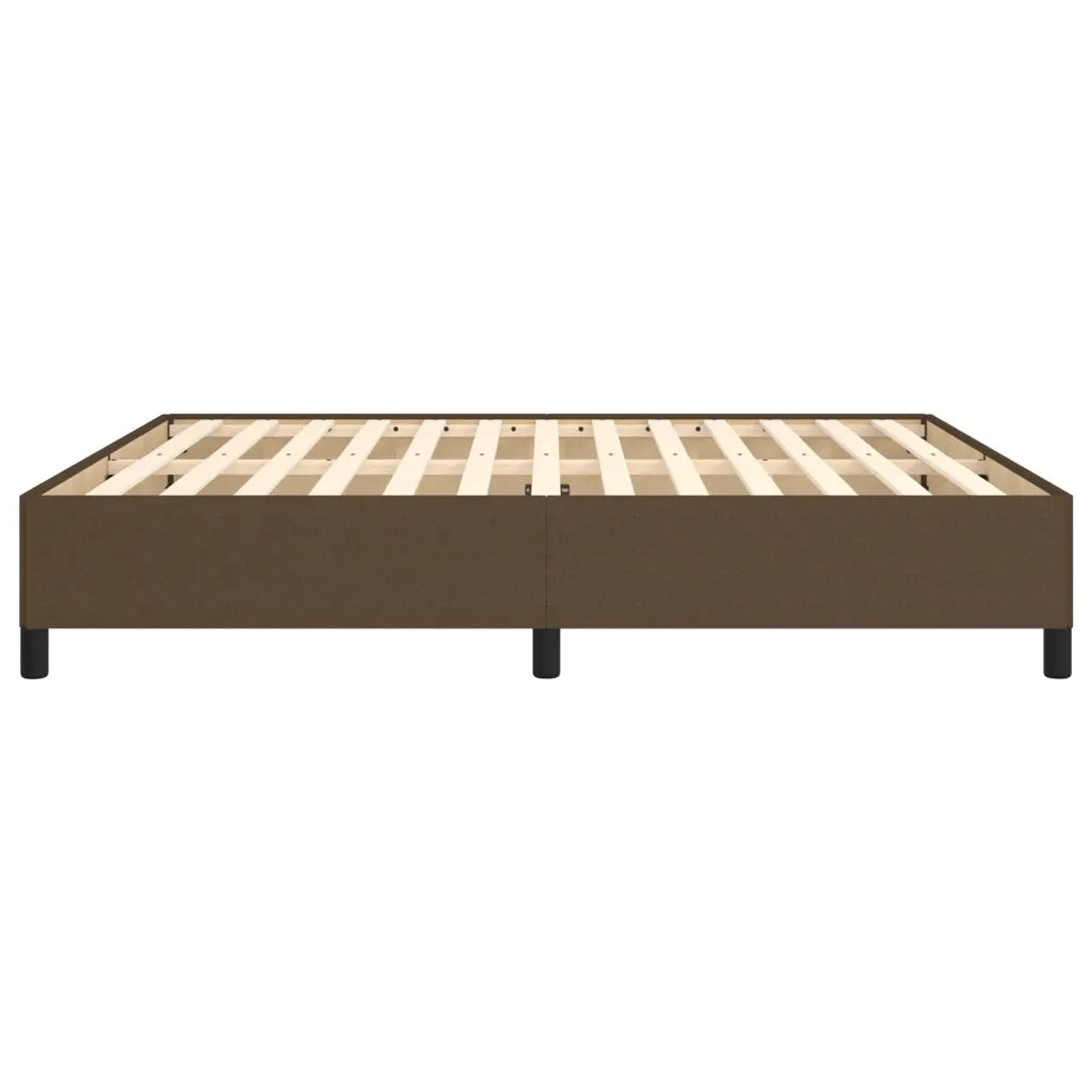 Giroletto senza Materasso-Struttura Letto Marrone Scuro 160x200 cm Tessuto
