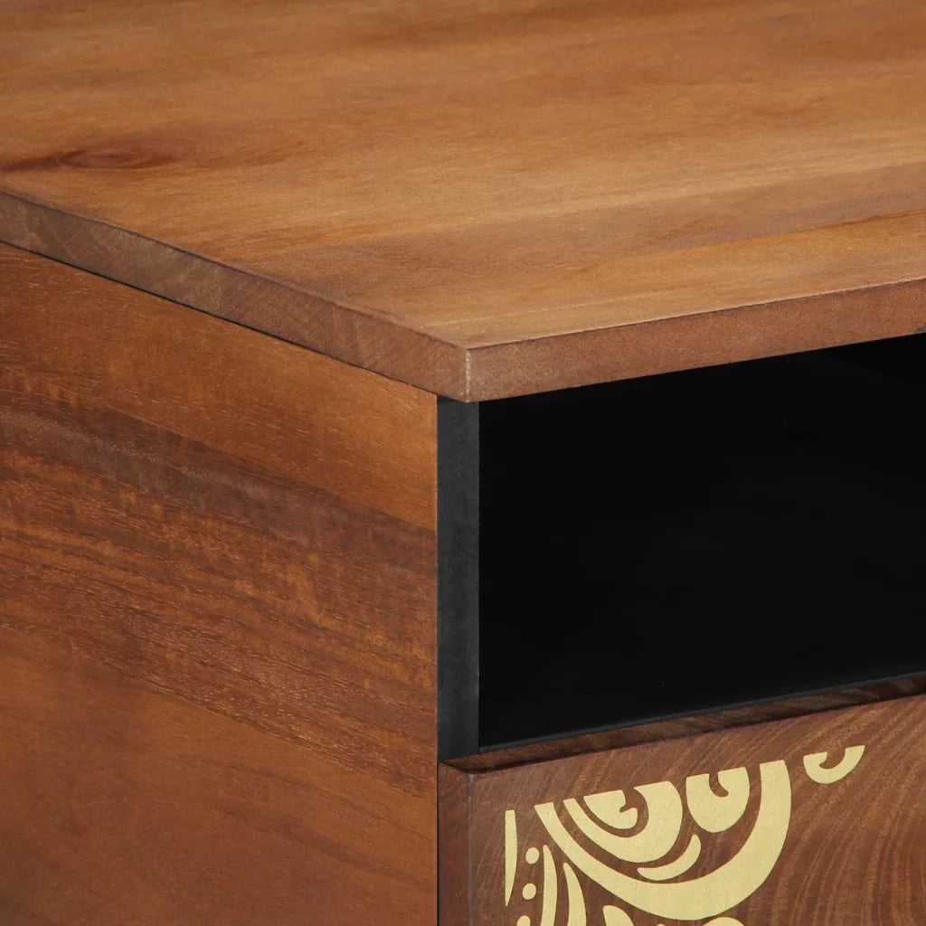 Tavolino da salotto | Tavolino da caff¨¨ | Tavolino da Soggiorno con cassetto Marrone miele 80 x 54 x 40 cm