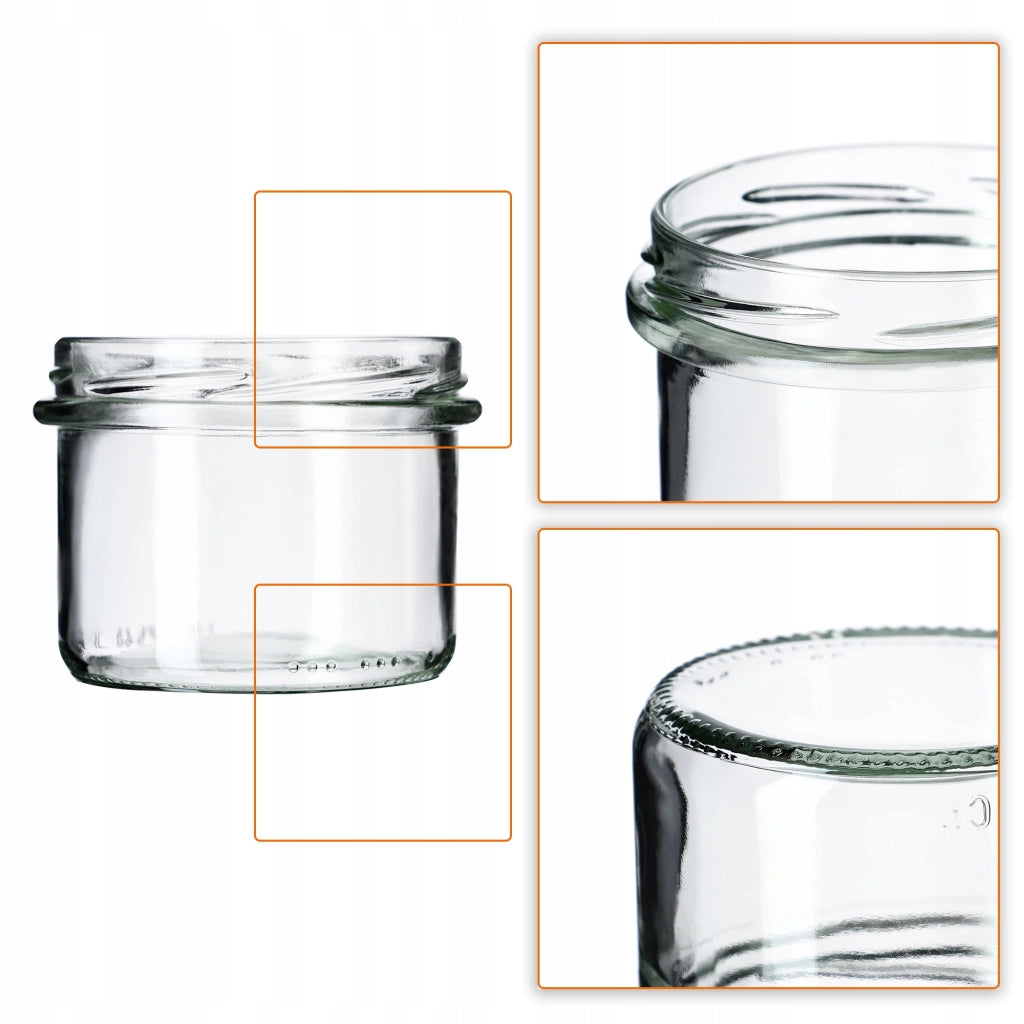 KADAX Barattoli Tartu 235ml 10pz 82mm + coperchi "Funghi"