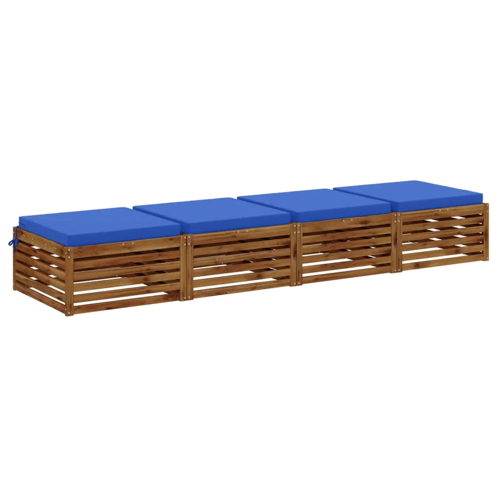 Cuscini per Sedia in 4 Pezzi SOEST 4 pz 100% Poliestere 944734