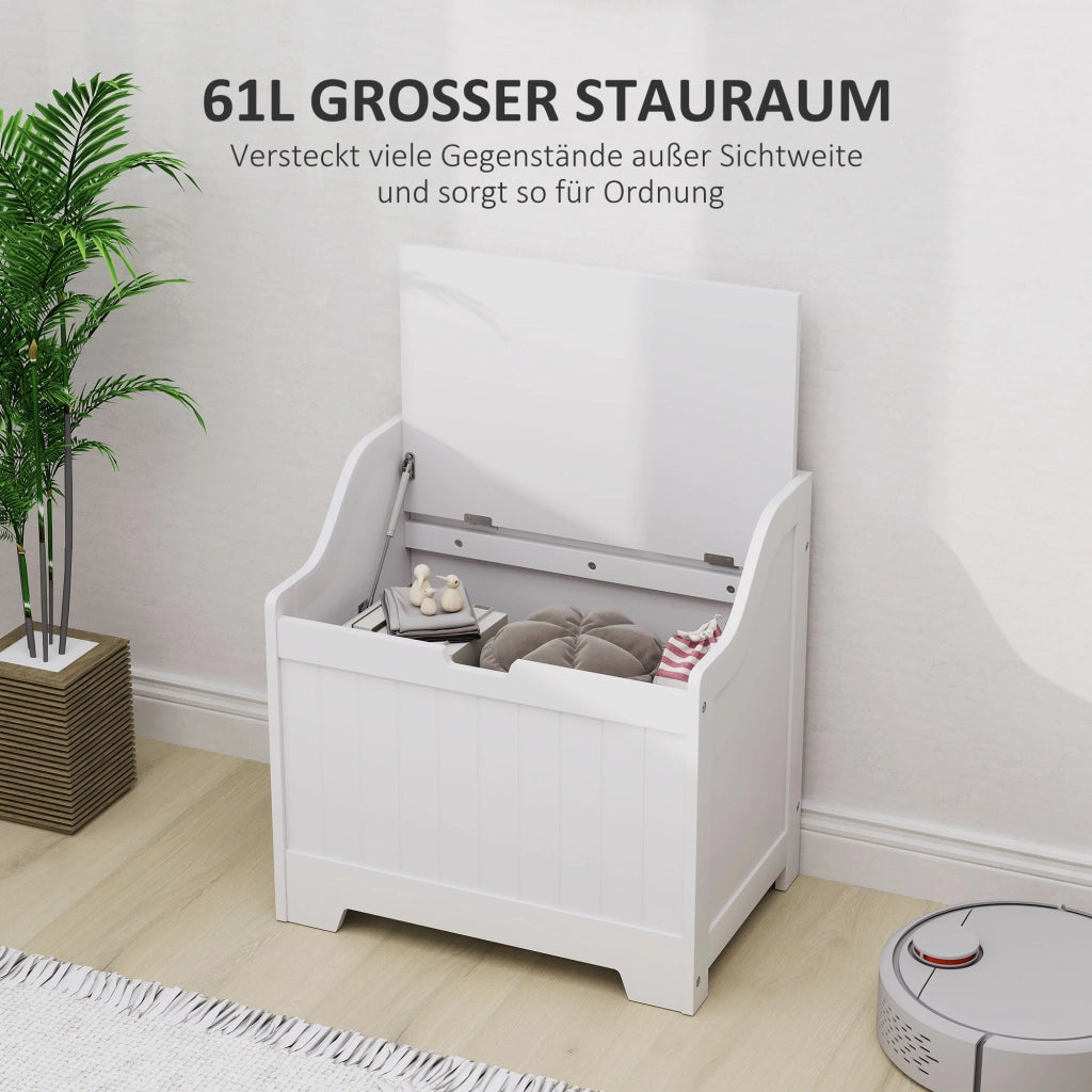 Cassa di legno con coperchio ¨C zephmum ¨C bianco, design moderno