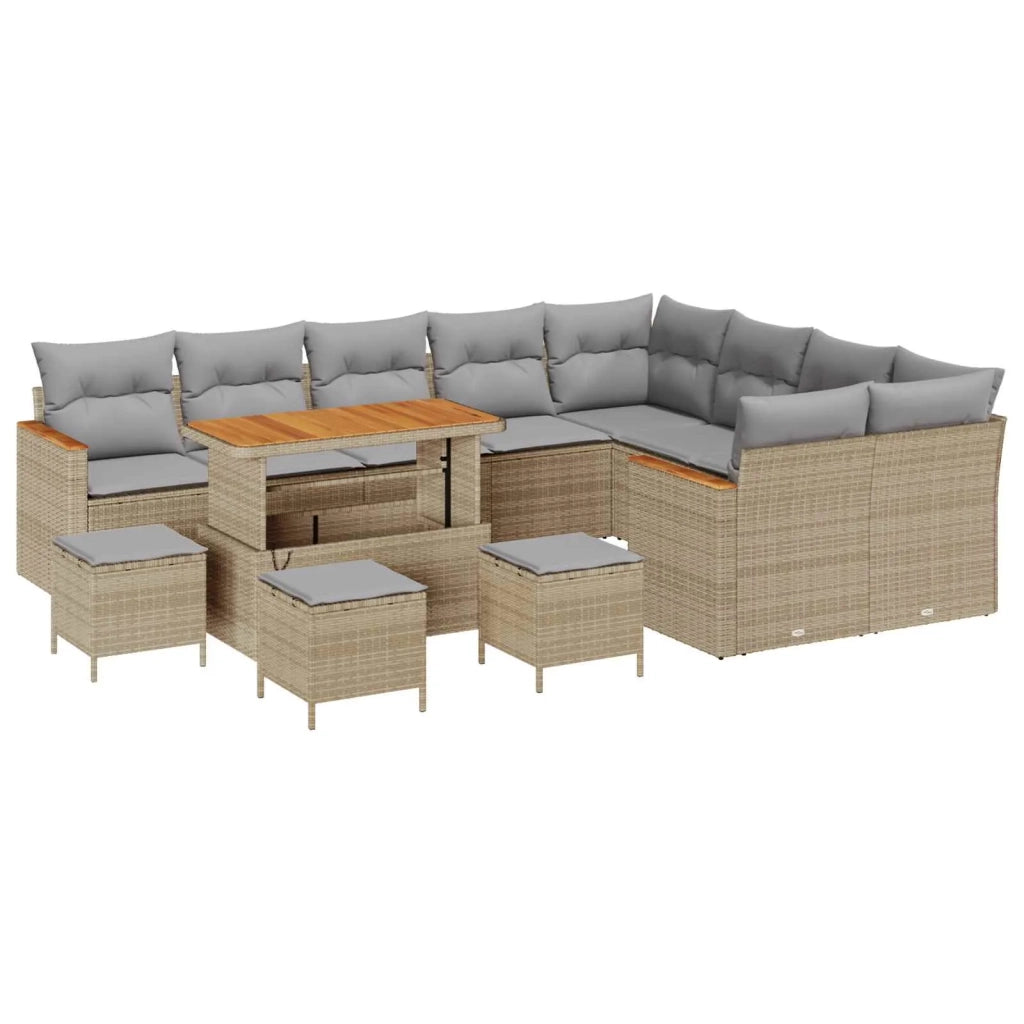Set Divano da Giardino 13 pcs Beige polyrattan 3362962